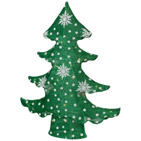 20" 3D Artificial Christmas Tree, Clear Lights By Northlight in Green | 20" x 3.5" x 17.5" | Michaels®